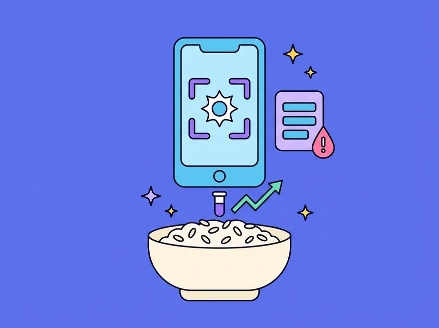 ภาพประกอบ Meal-photo nutrition app tied to a user's health records